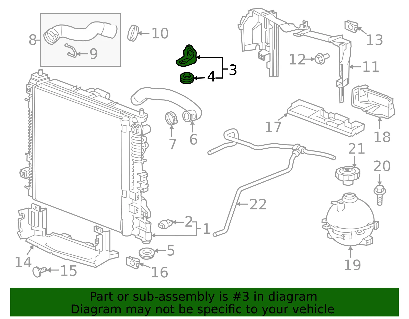 Upper Bracket - GM (86778799) - view 3