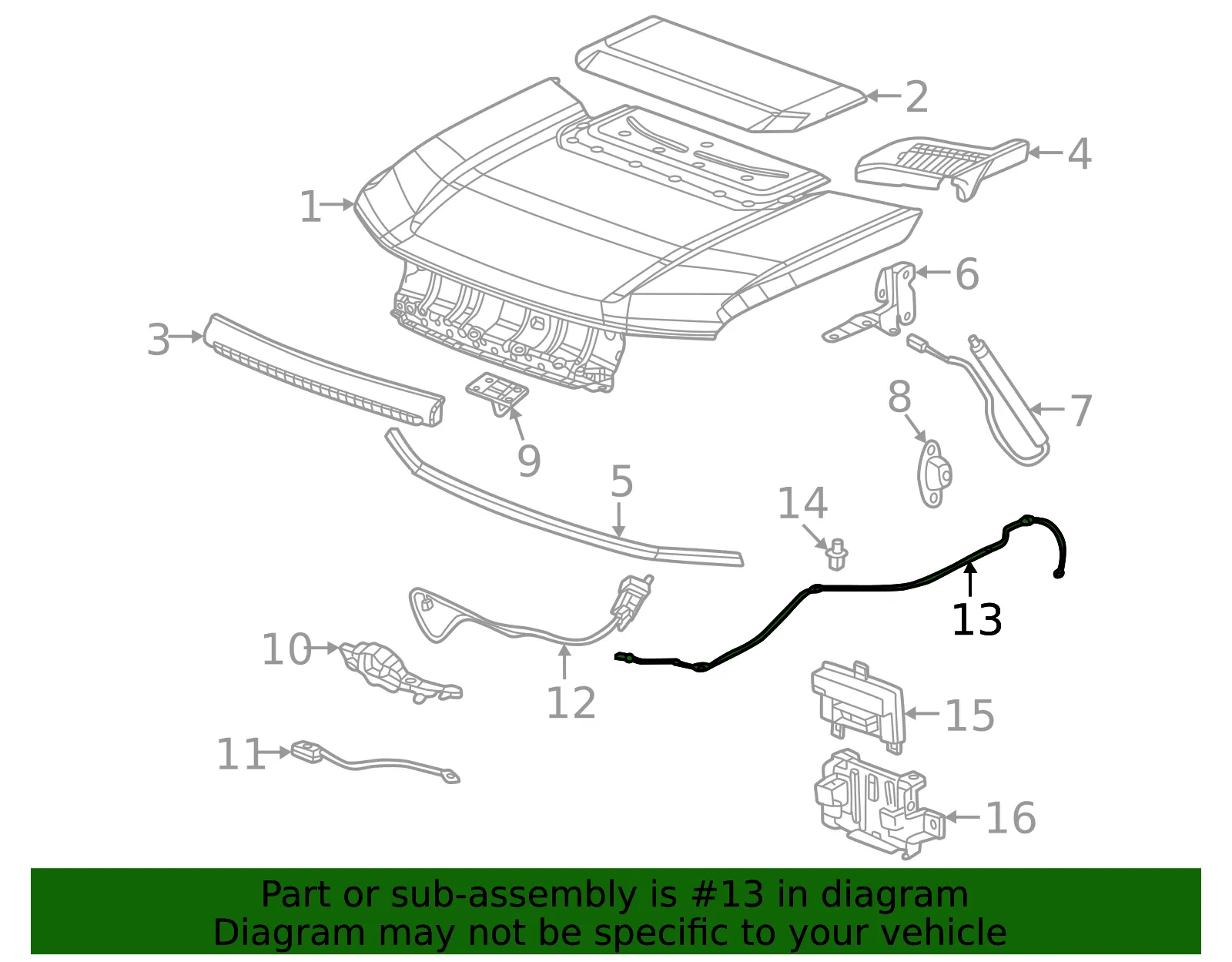 Release Cable - GM (86807595) - view 4