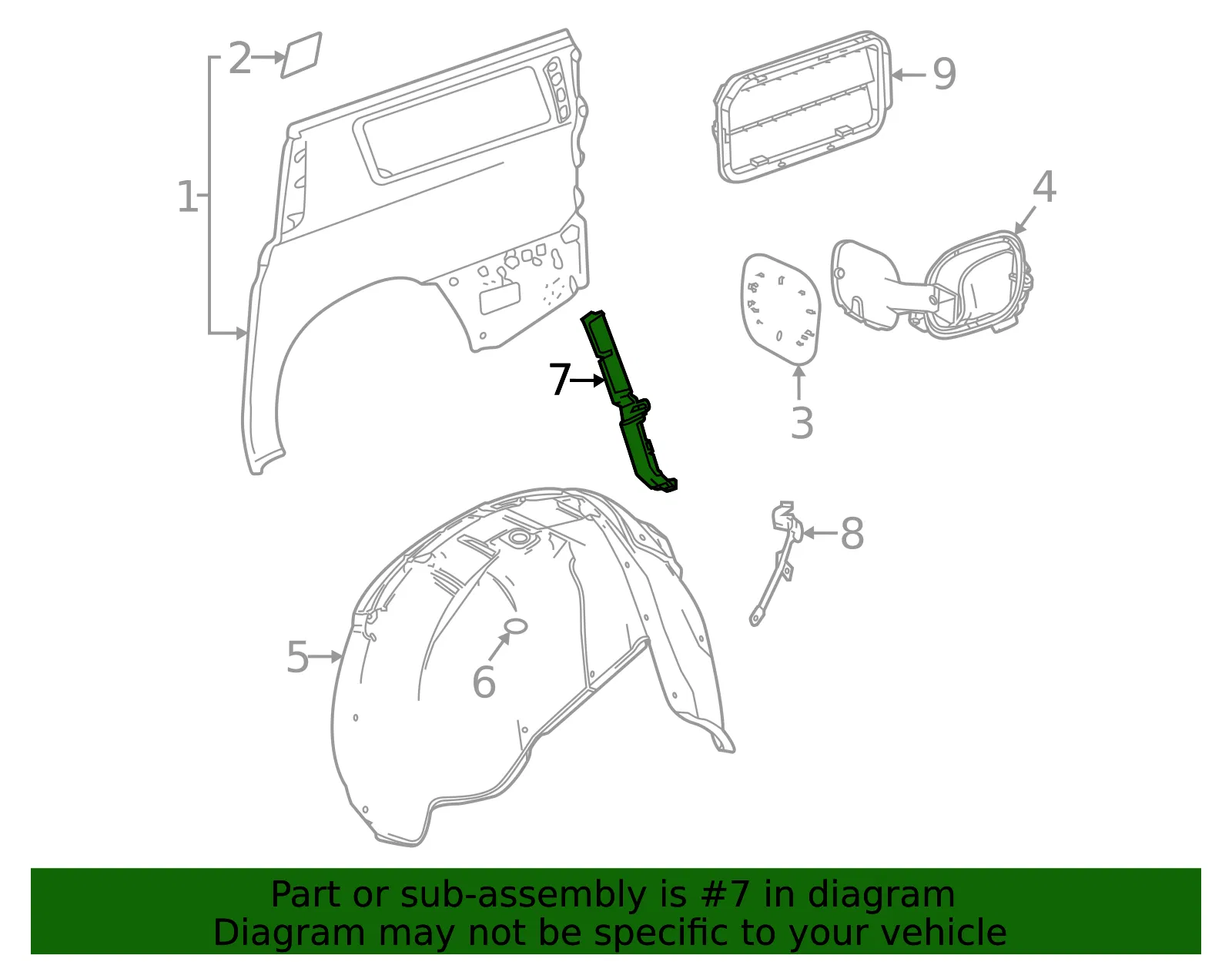 Upper Bracket - GM (87813947) - view 3