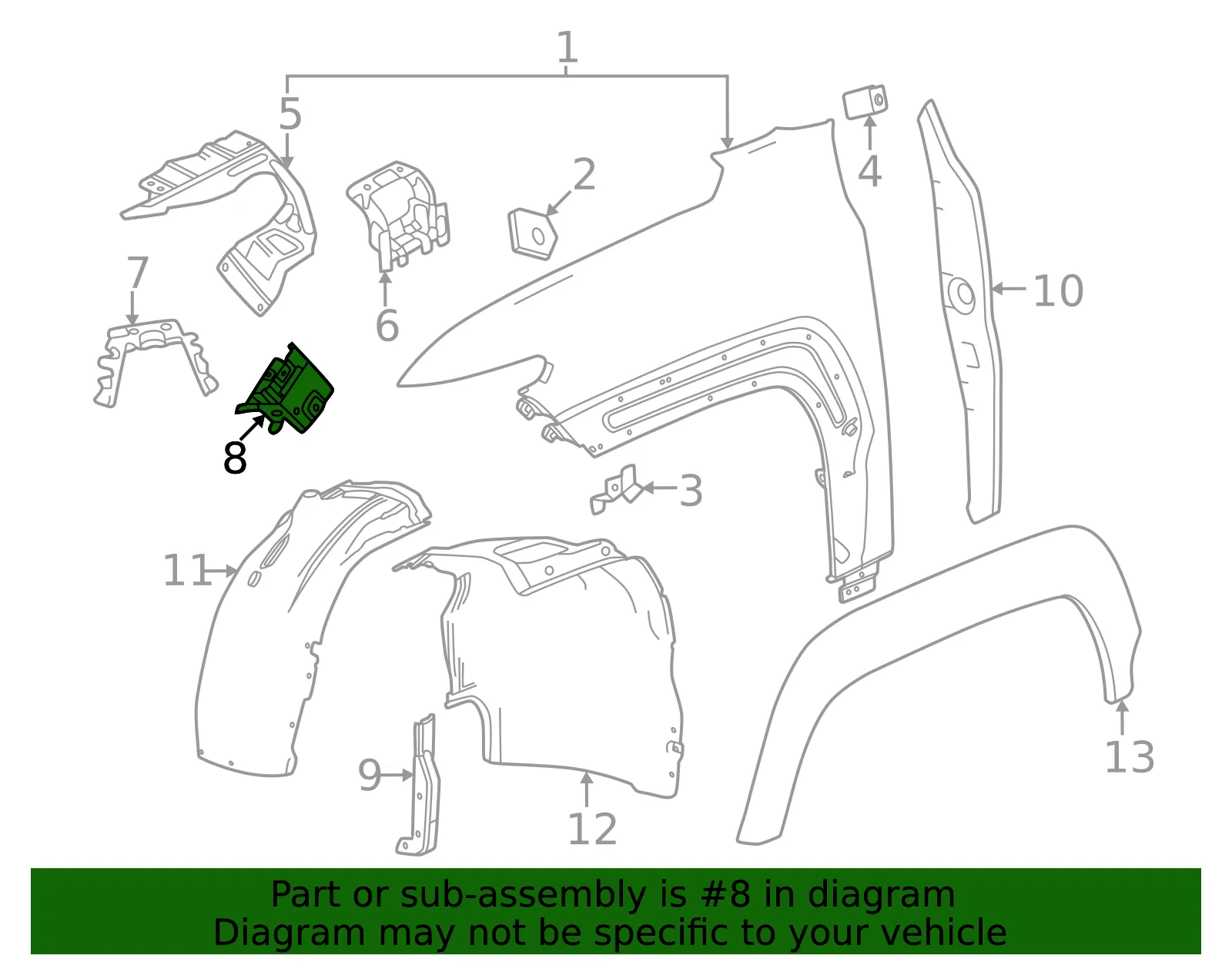Front Bracket - GM (87848781) - view 3