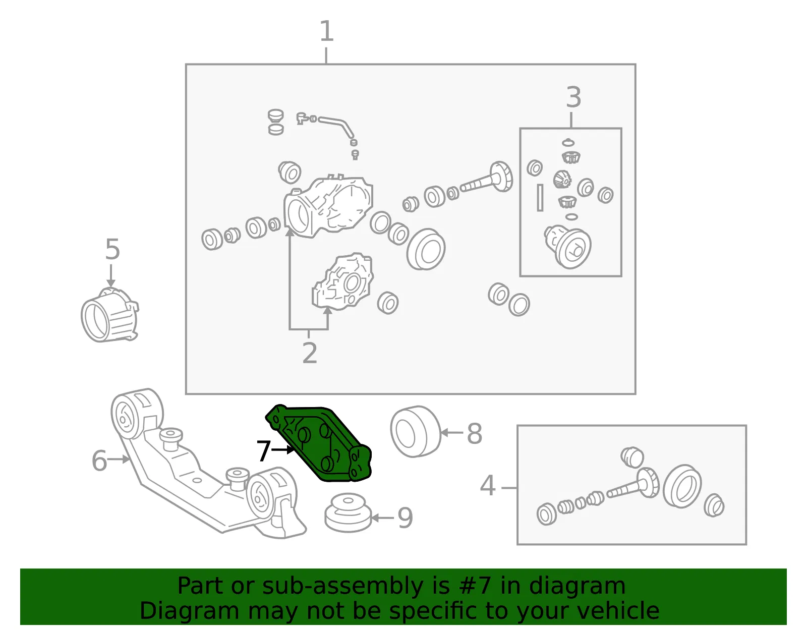 Support Diff Carr - GM (88969218) - view 2