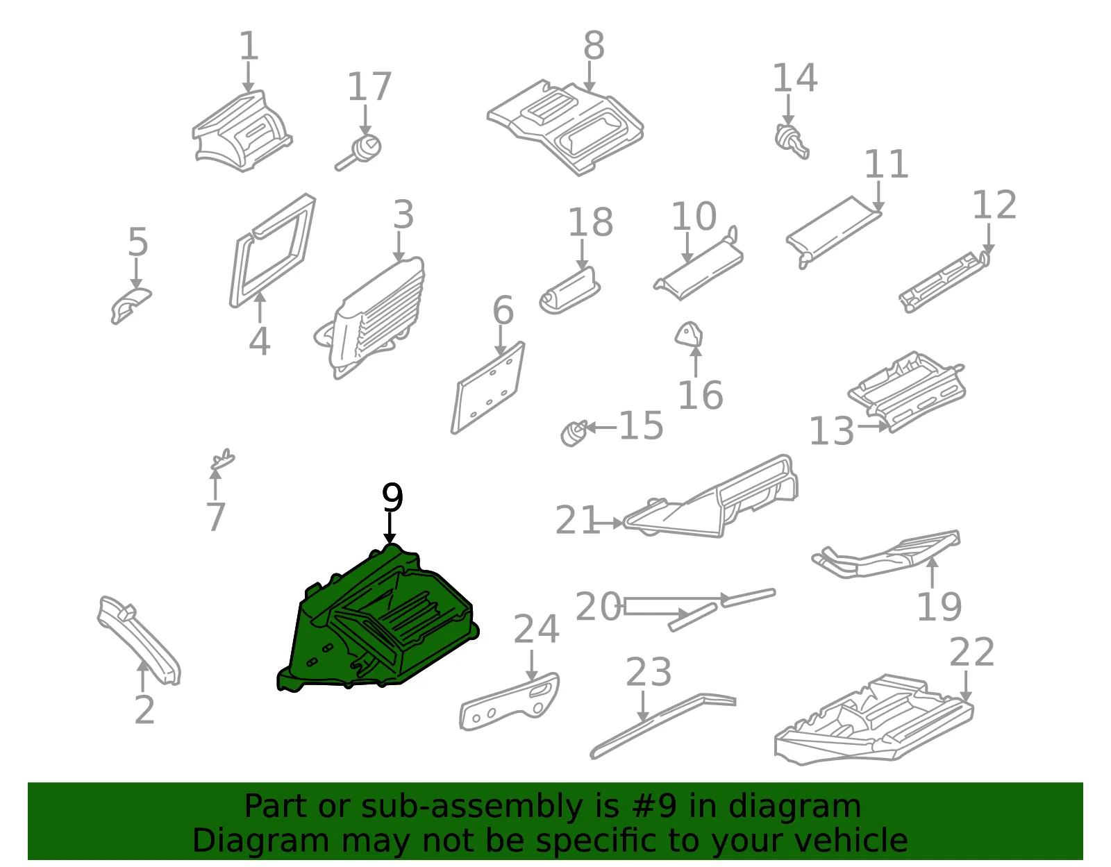 CASE ASM HTR & A C EVPR - GM (89018519) - view 2