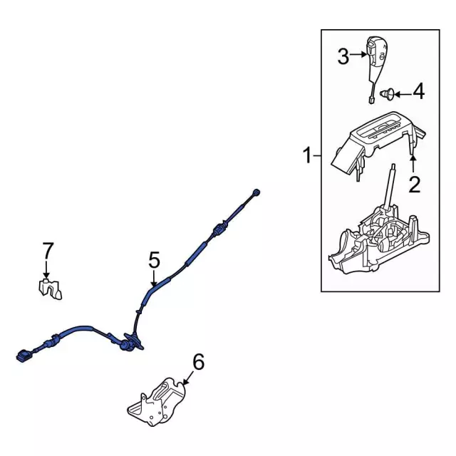 Cable - Ford (8a8z7e395d) - view 4