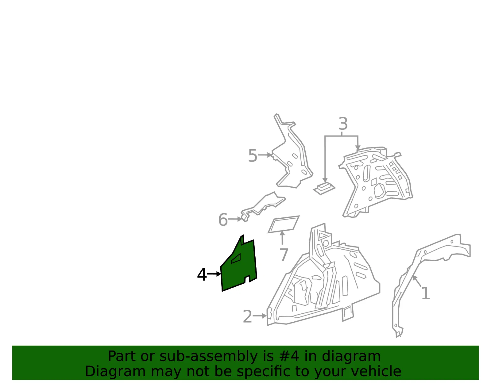 Extension Panel - Passenger Side (RH) - GM (95429550) - view 3