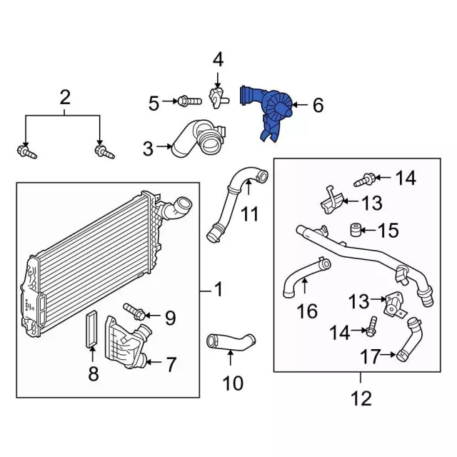 Inter-Cooler Pipe - Ford (AG1Z-6C646-A) - view 3