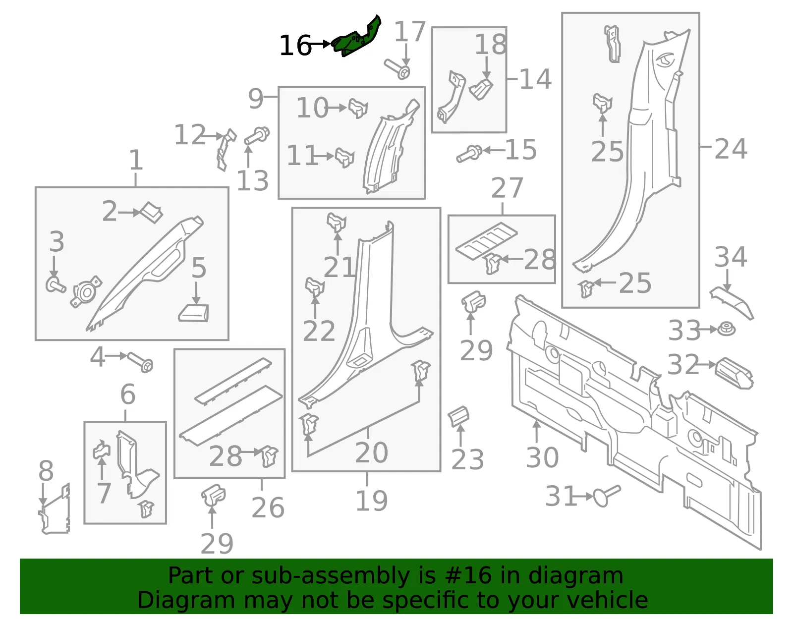 Support Bracket - Passenger Side (RH) - Ford (FL3Z-16310A90-A) - view 5