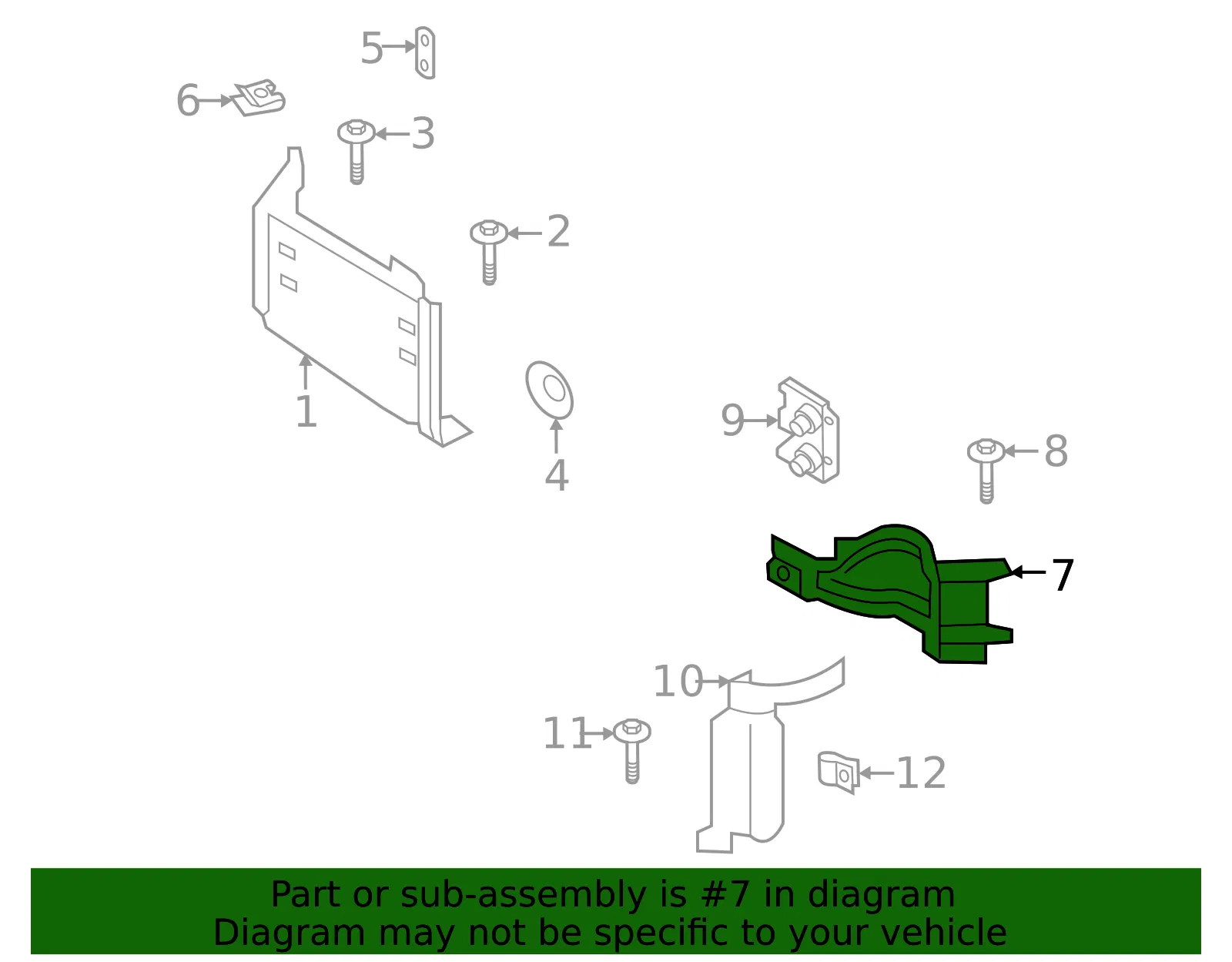 Mount Bracket - FORD (HC3Z17B837CCP) - view 2