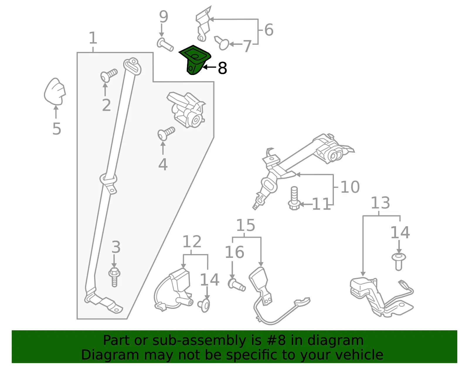 Cover - Passenger Side (RH) - Ford (JL1Z-7860262-BF) - view 6