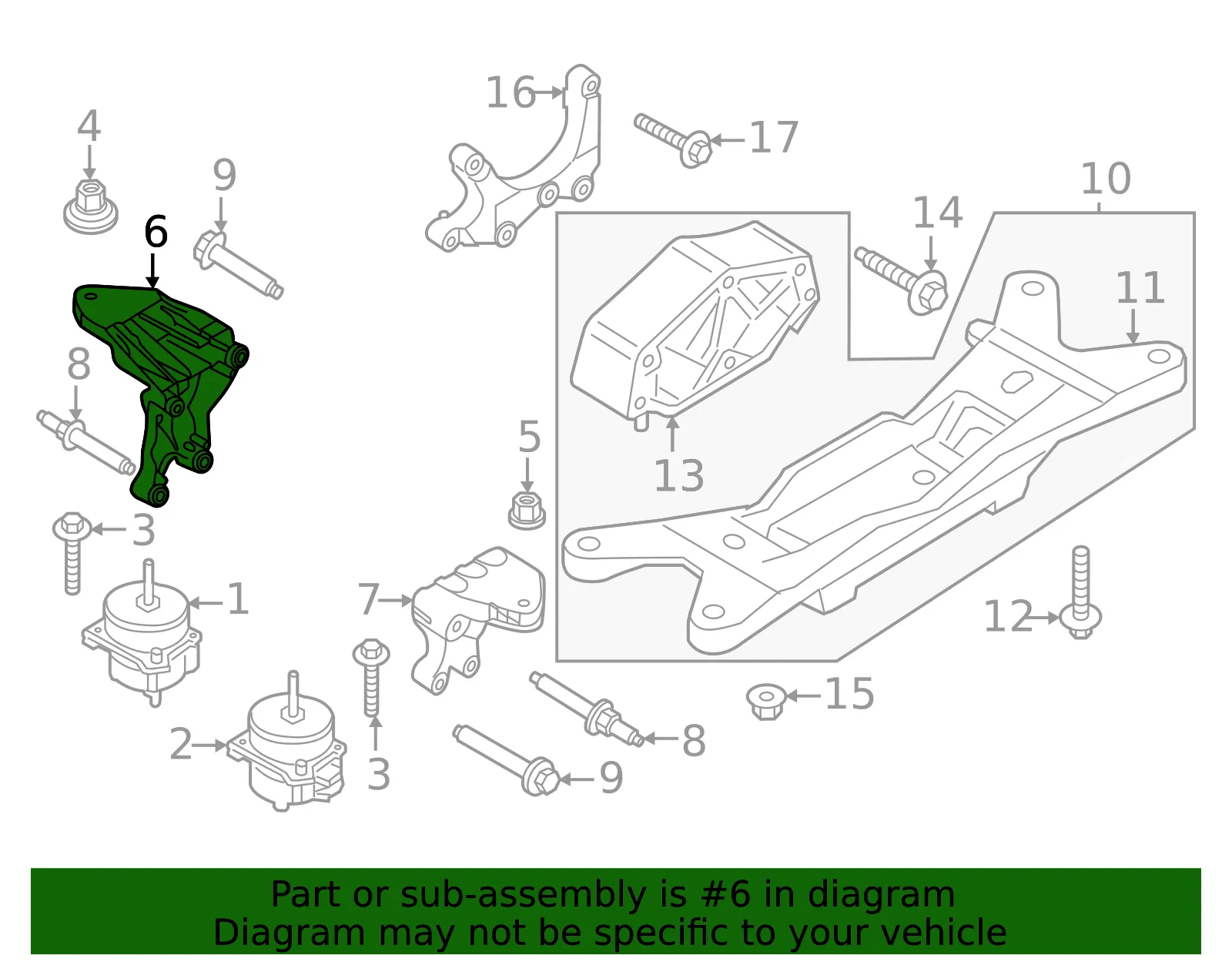Mount Bracket - Ford (PR3Z-6028-A) - view 2
