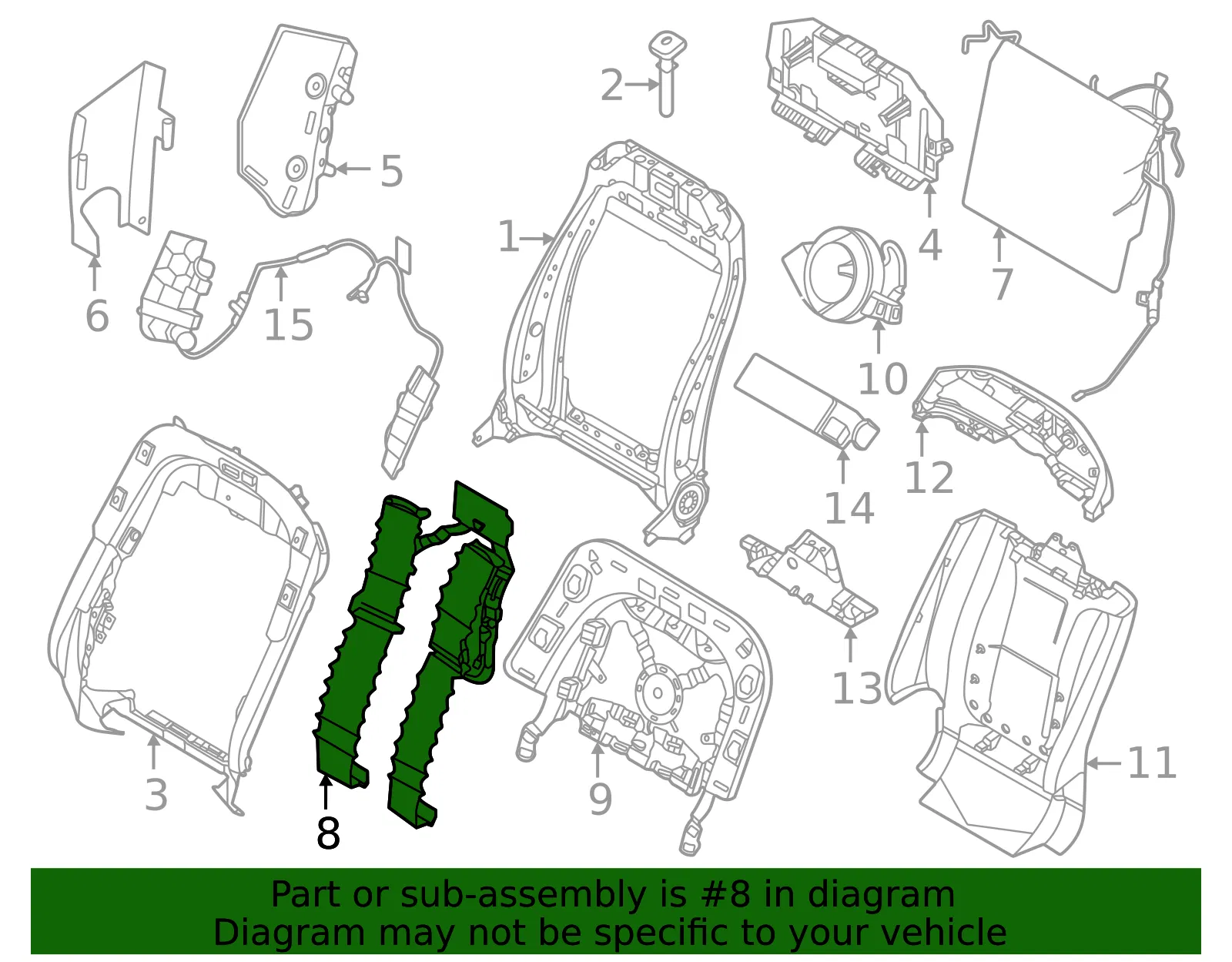 Lumbar Support - Ford (R2TZ-5865500-A) - view 2