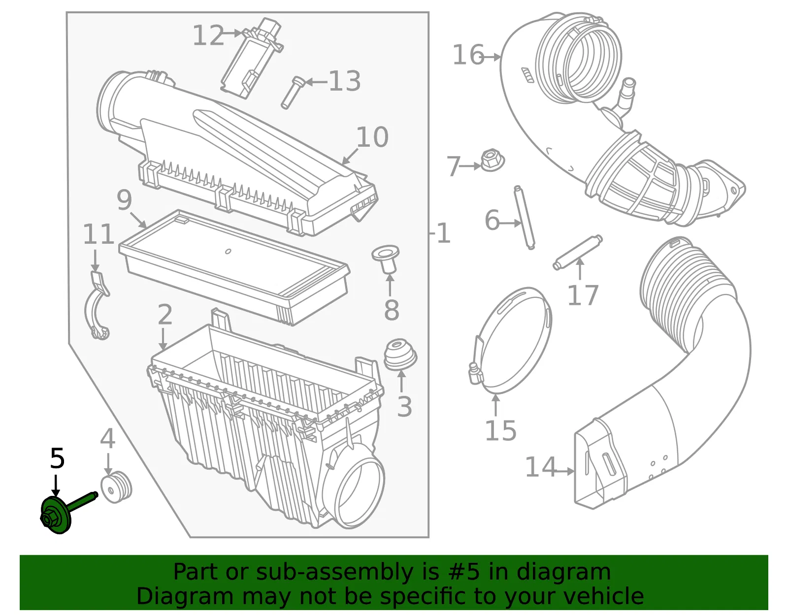 Air Cleaner Assembly Bolt - Ford (W715729-S437) - view 3