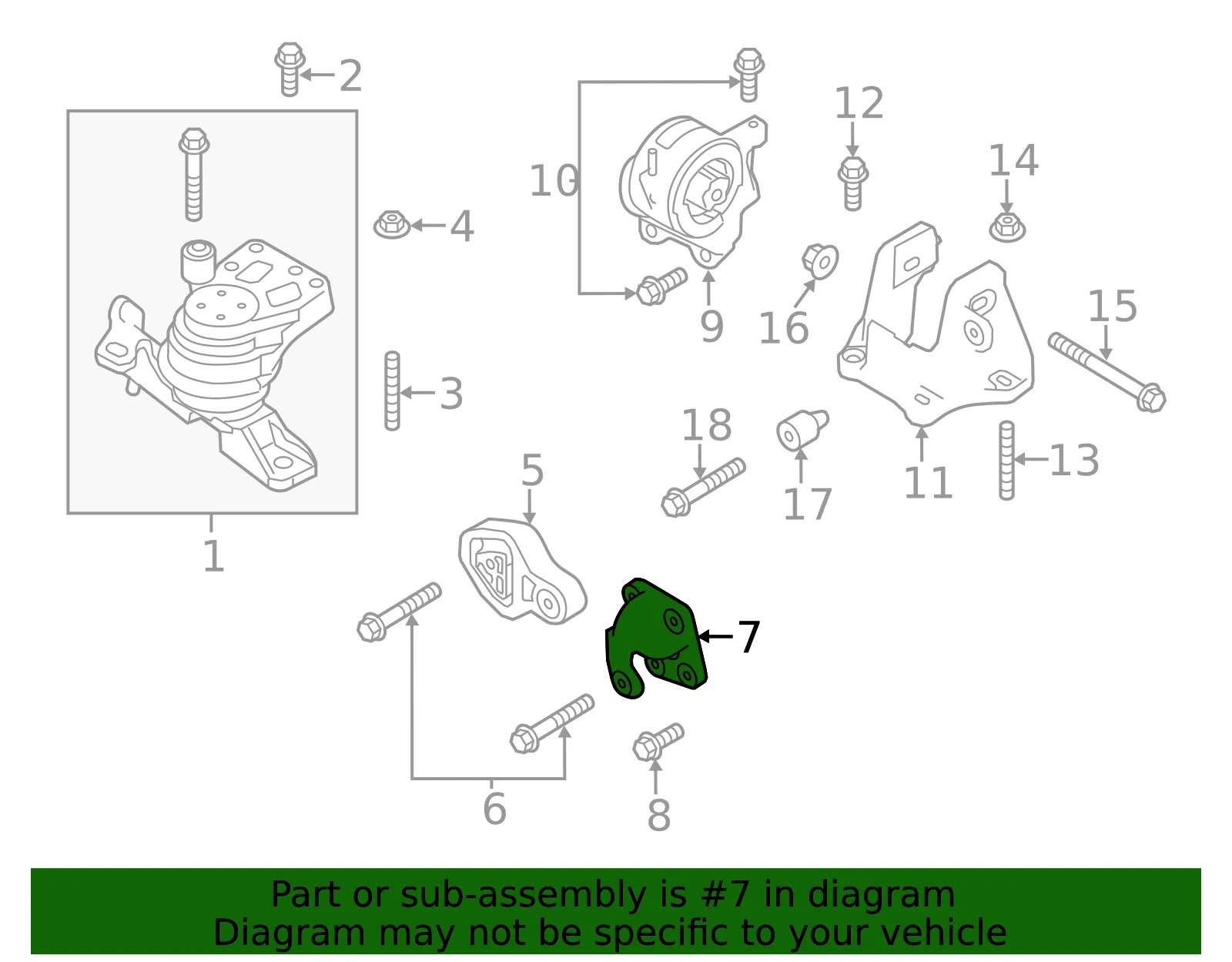 Mount Bracket - Ford (bb5z6e042c) - view 6