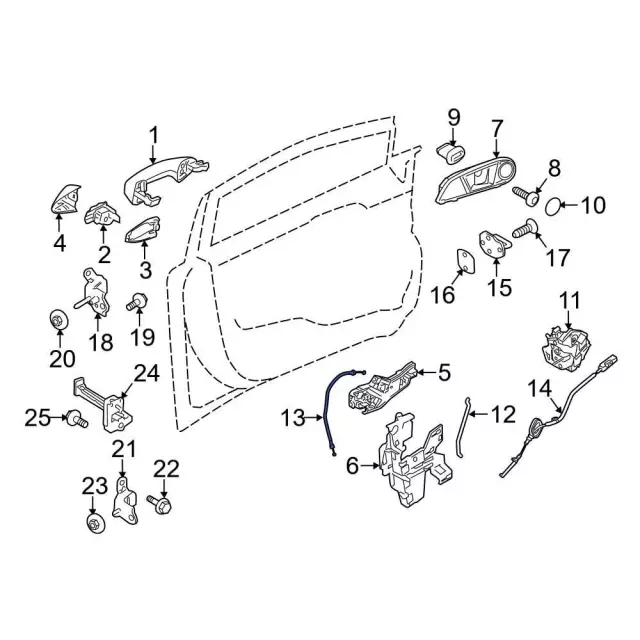 Lock Cable - Ford (de8z54221a00a) - view 3