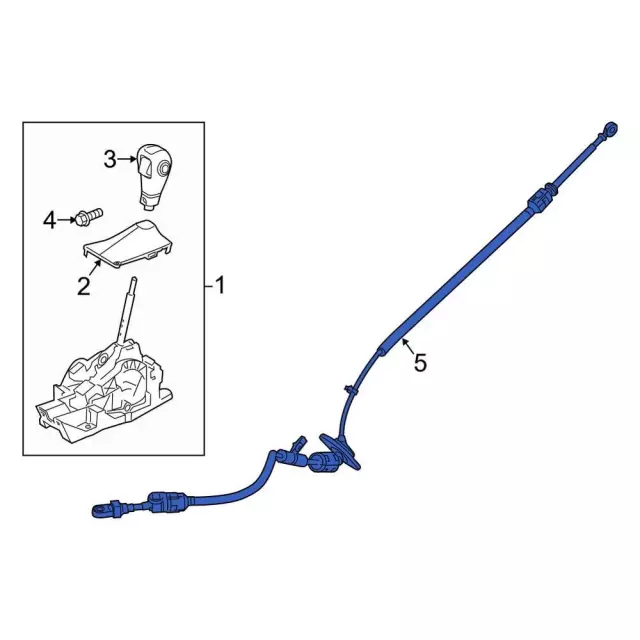Shift Control Cable - Ford (dg1z7e395e) - view 4