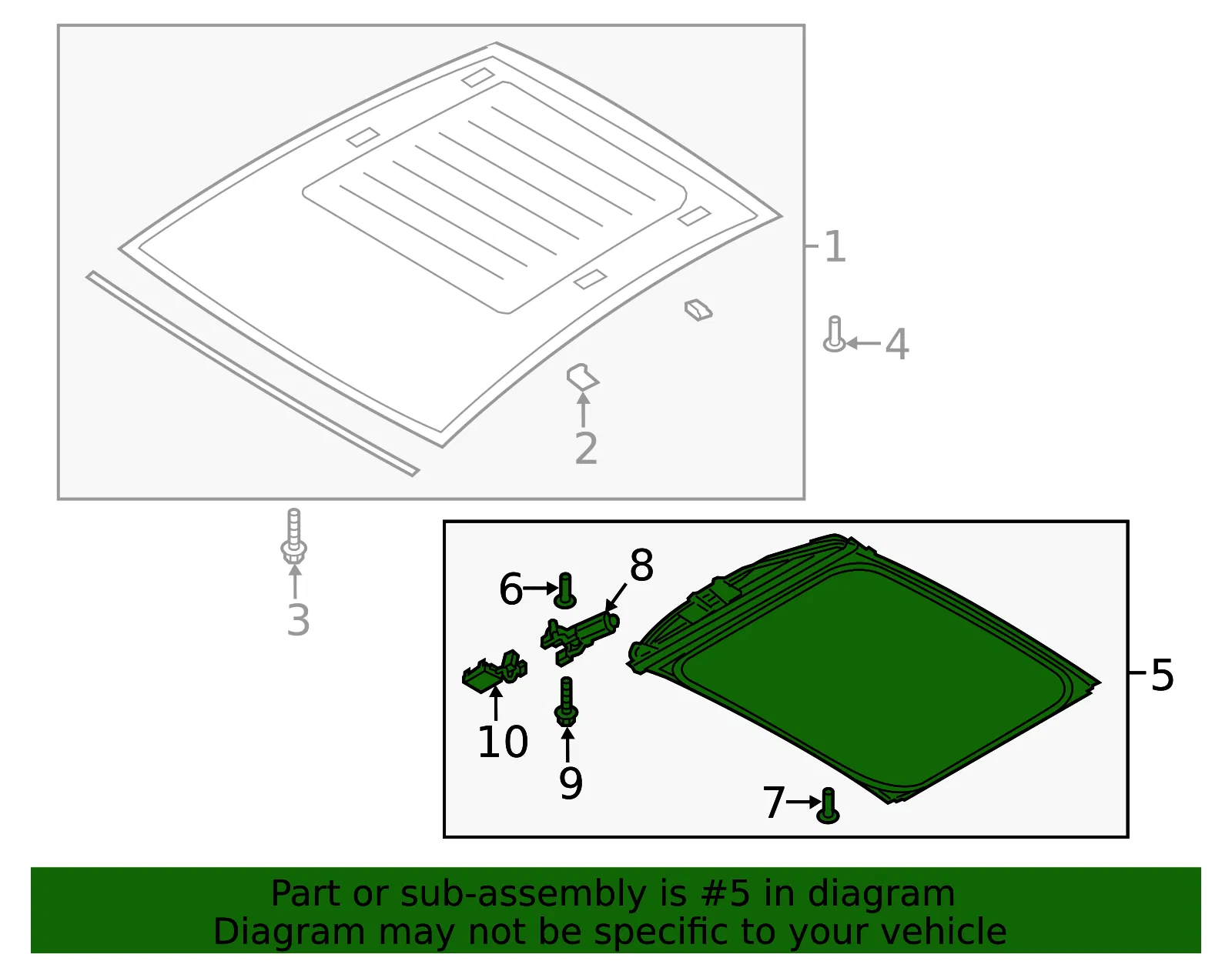 Sunroof Cover - Ford (dm5z58519a02ac) - view 4