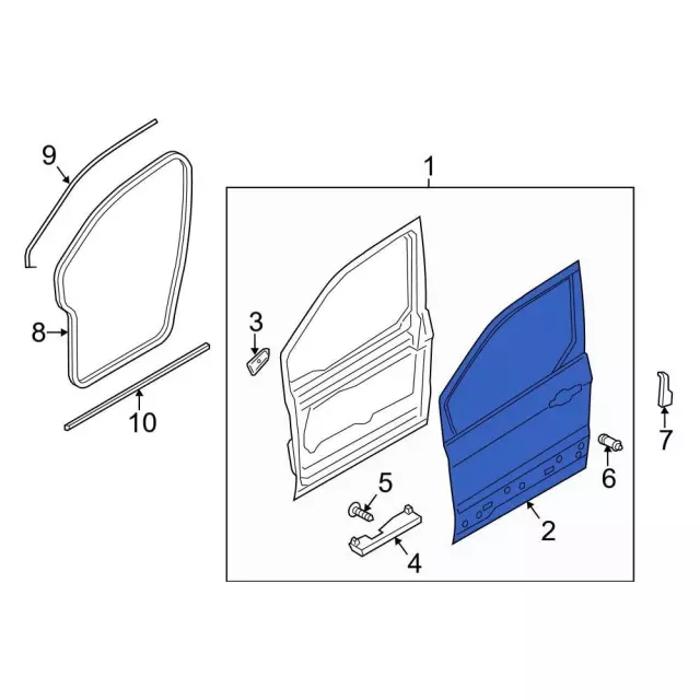 Outer Panel - Ford (dt1z6140010aj) - view 3