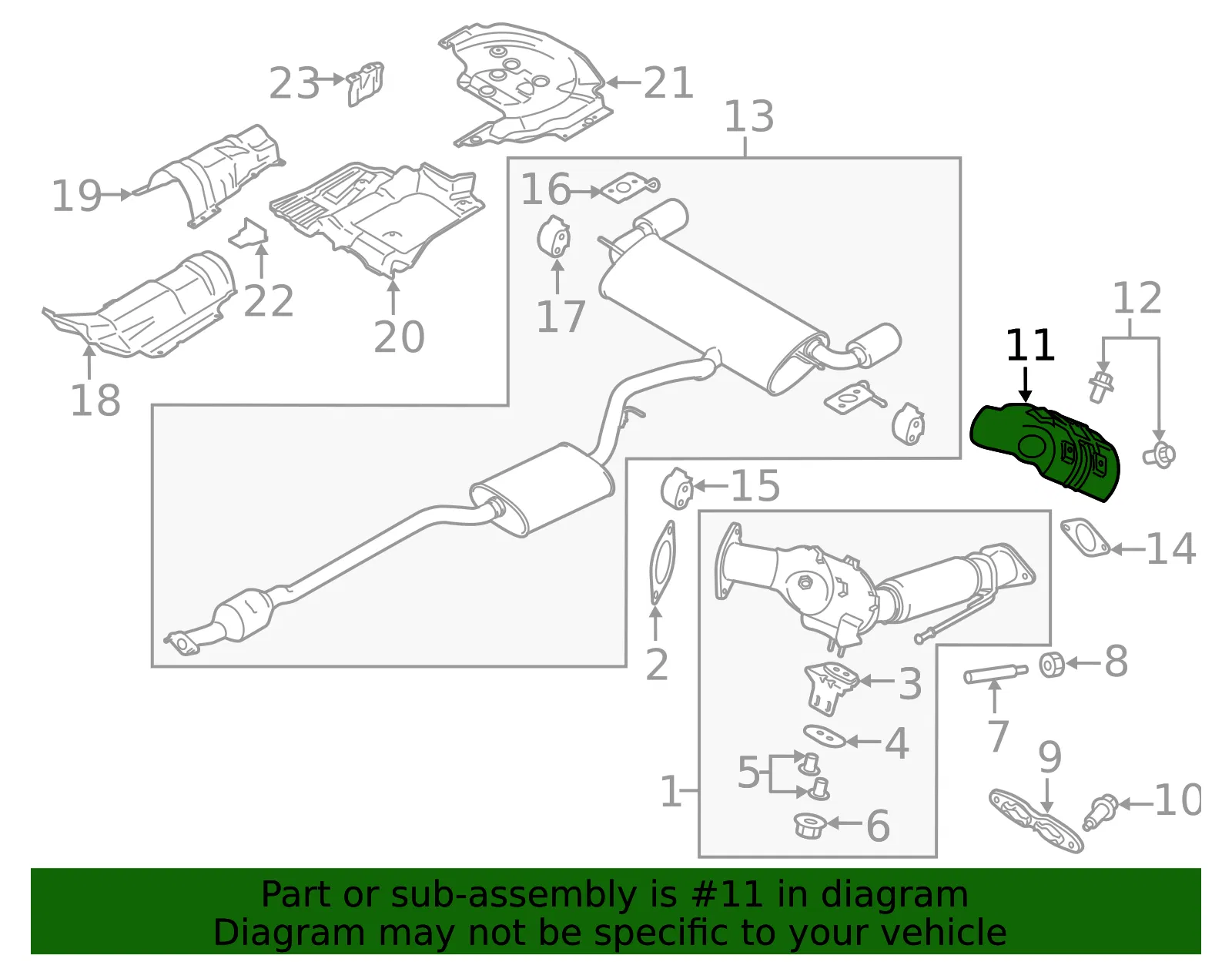 Converter Shield - Ford (ej7z5e258a) - view 3