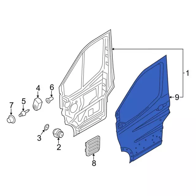Outer Panel - Ford (ek4z6124701a) - view 2