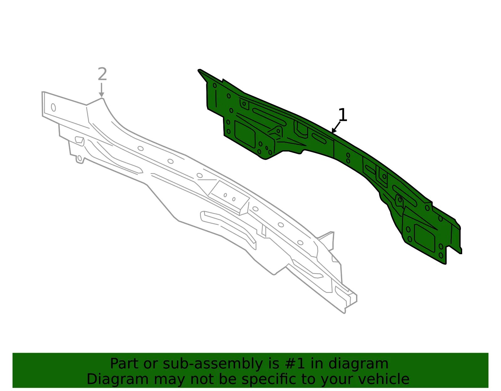 Panel Assembly Back - Ford (fa1z5840320b) - view 2