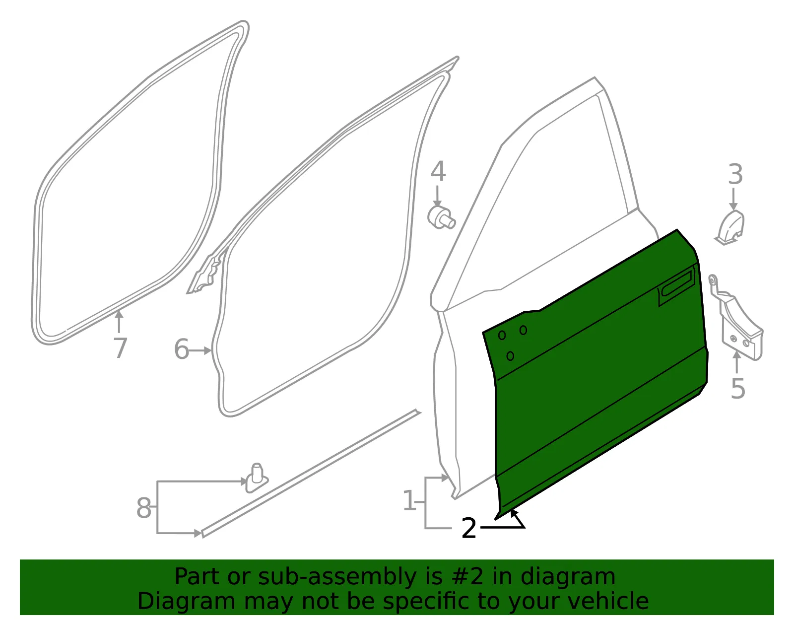 Outer Panel - Ford (fl3z1620201a) - view 6