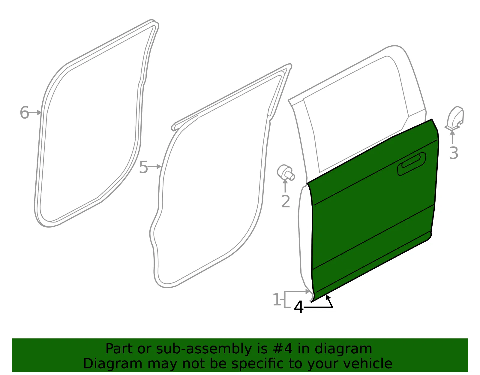 Outer Panel - Ford (fl3z1624701a) - view 4