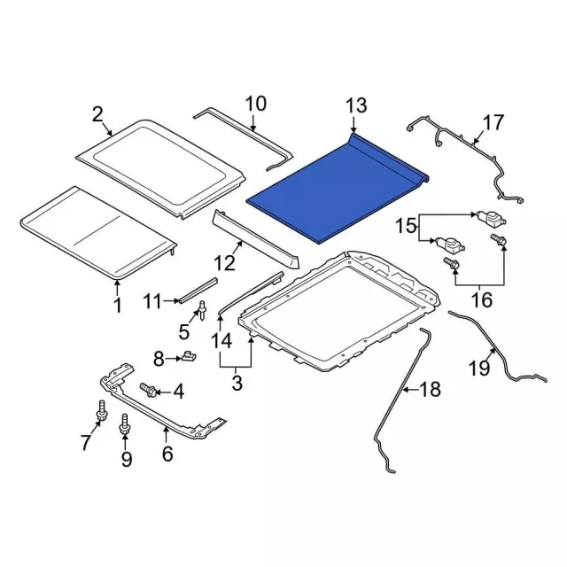 Sunroof Cover - Ford (fl3z16519a02ab) - view 5