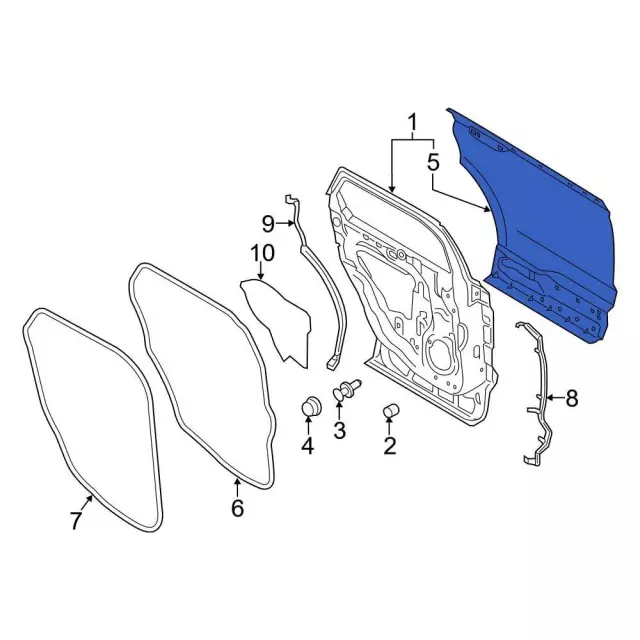 Outer Panel - Ford (ft4z5824701a) - view 2