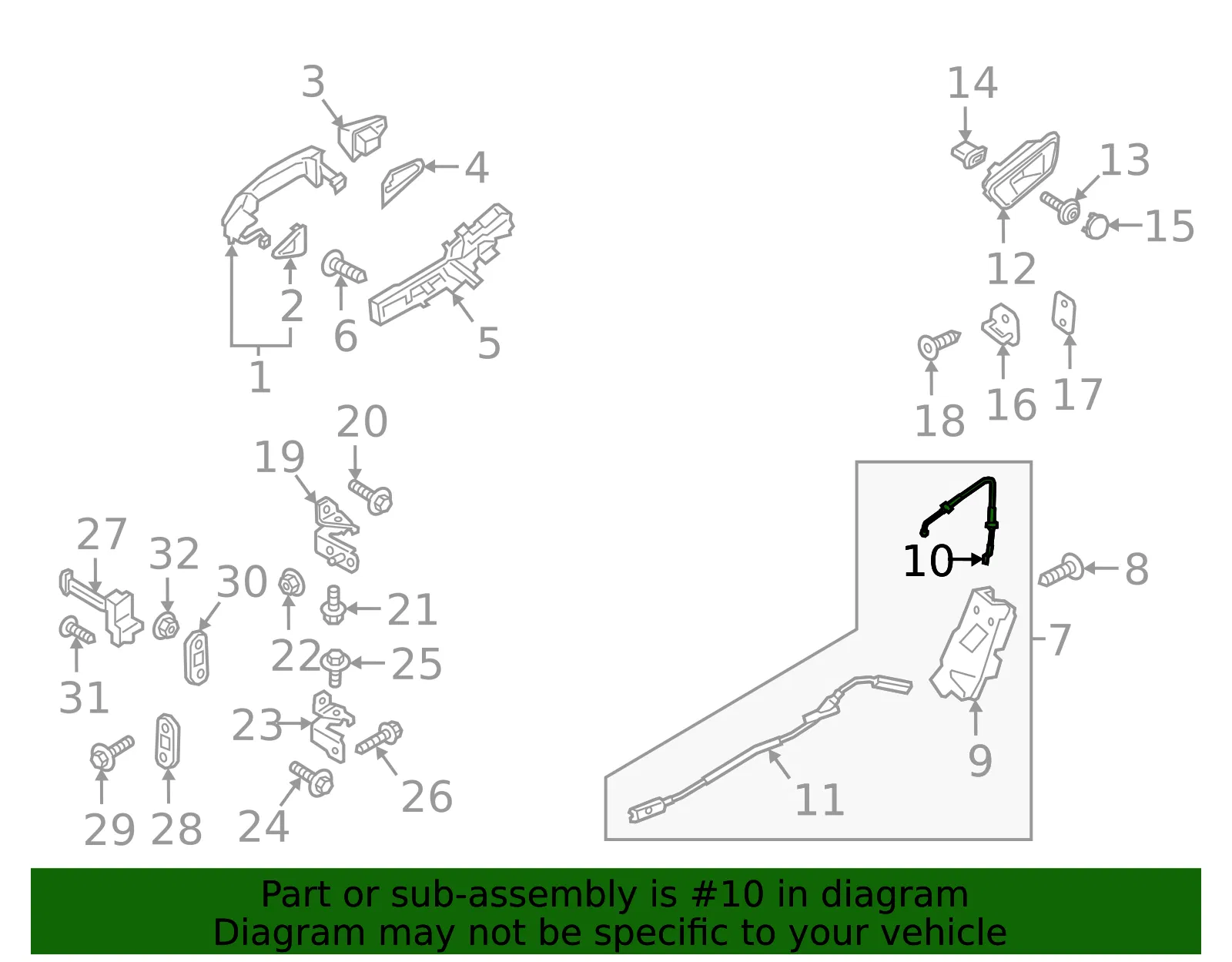 Lock Cable - Ford (gn1z5826442a) - view 3