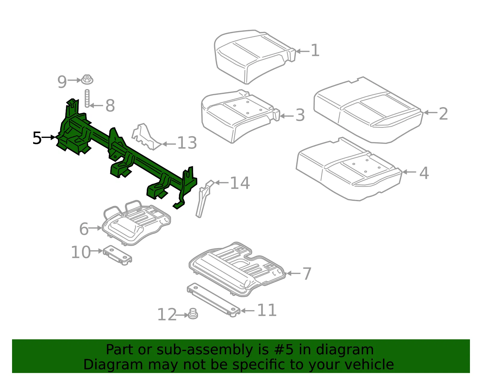 Lower Support - Ford (gn1z5863161bb) - view 2