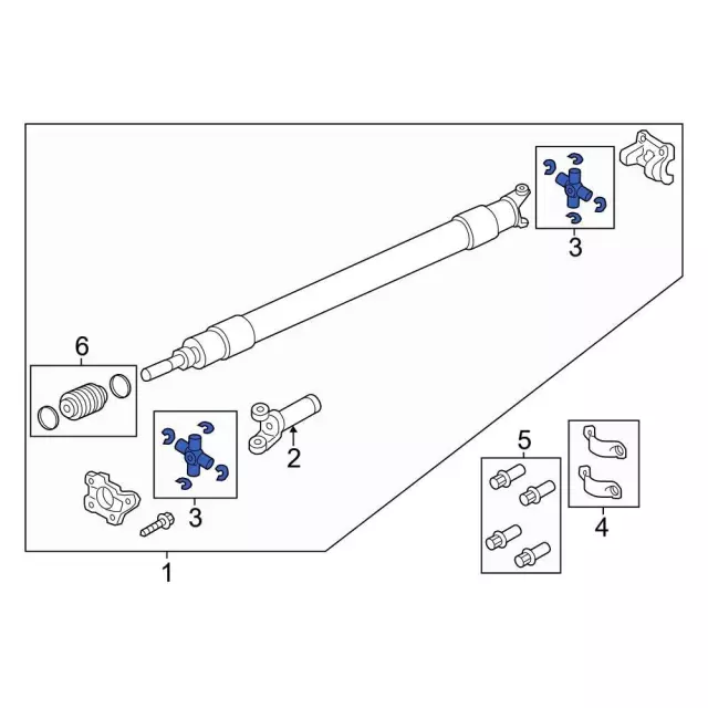 U-Joint - Ford (hc3z4635d) - view 2