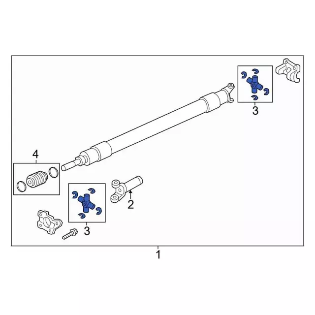 U-Joint - Ford (hc3z4635d) - view 4
