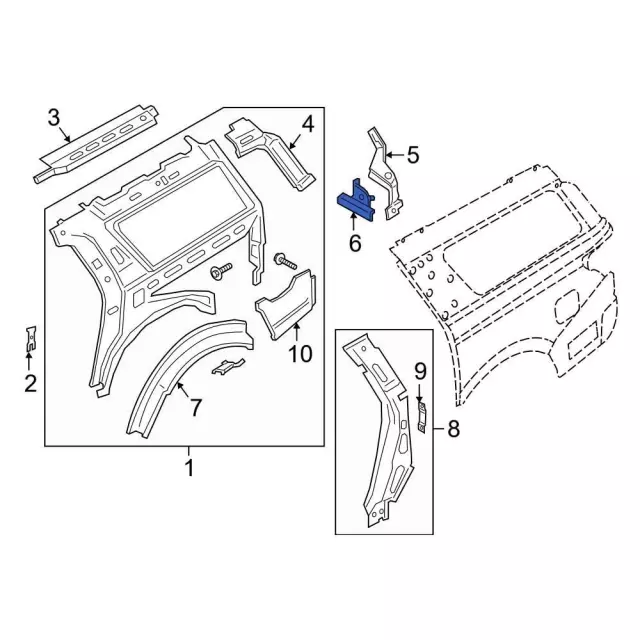 Lower Panel - Ford (jl1z7845130a) - view 4