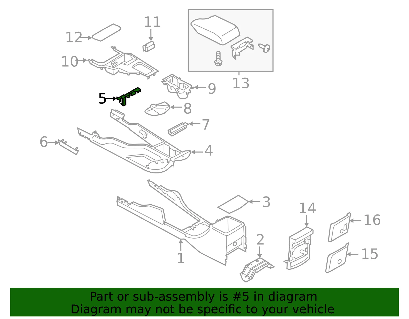 Top Panel Upper Bracket - Ford (kb3z21043b92a) - view 7