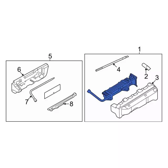 Jack Assembly - Ford (kk3z17080d) - view 3