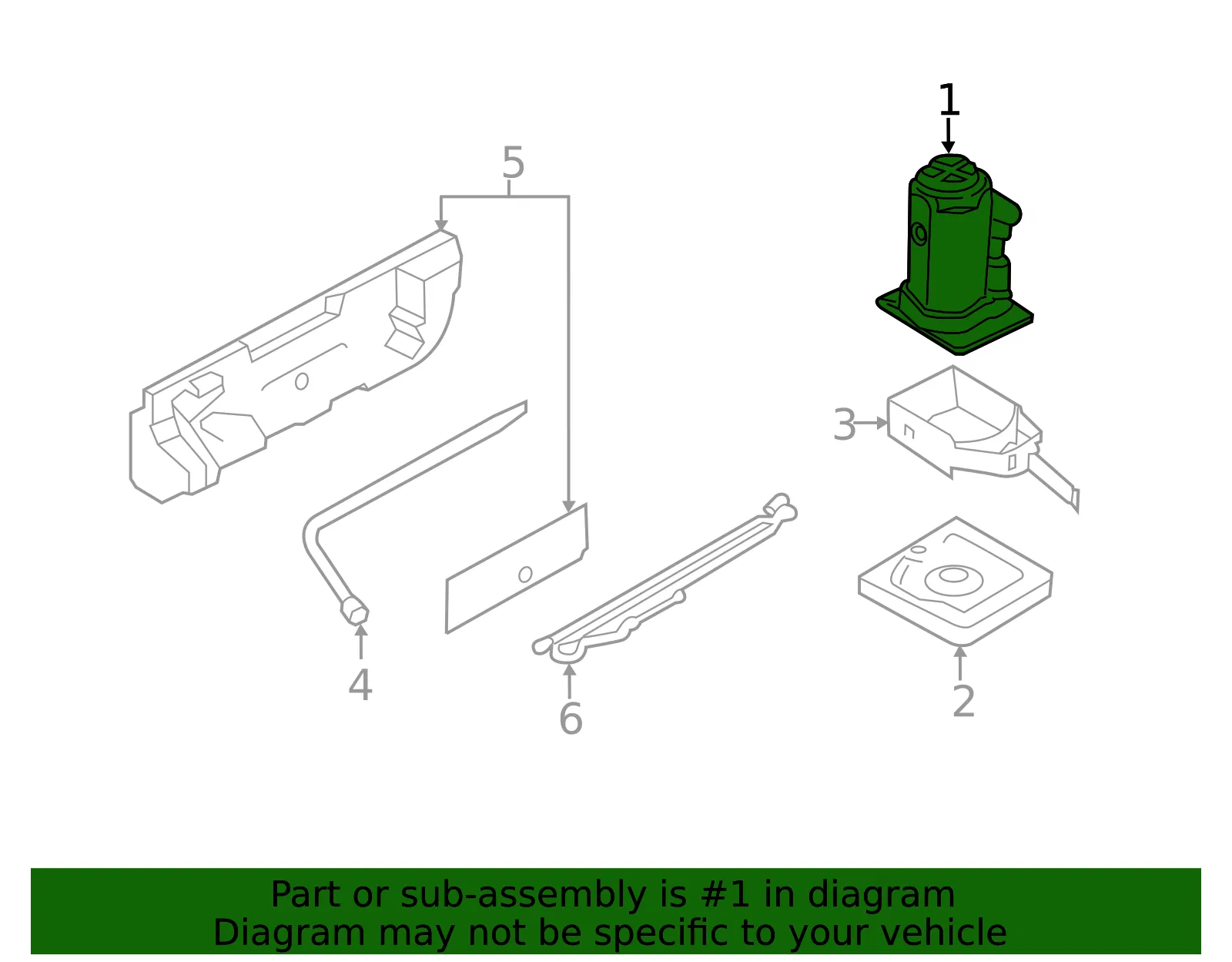 Jack Assembly - Ford (kk3z17080d) - view 7