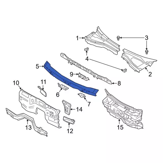 Cowl Top Panel - Ford (lb5z7802012a)