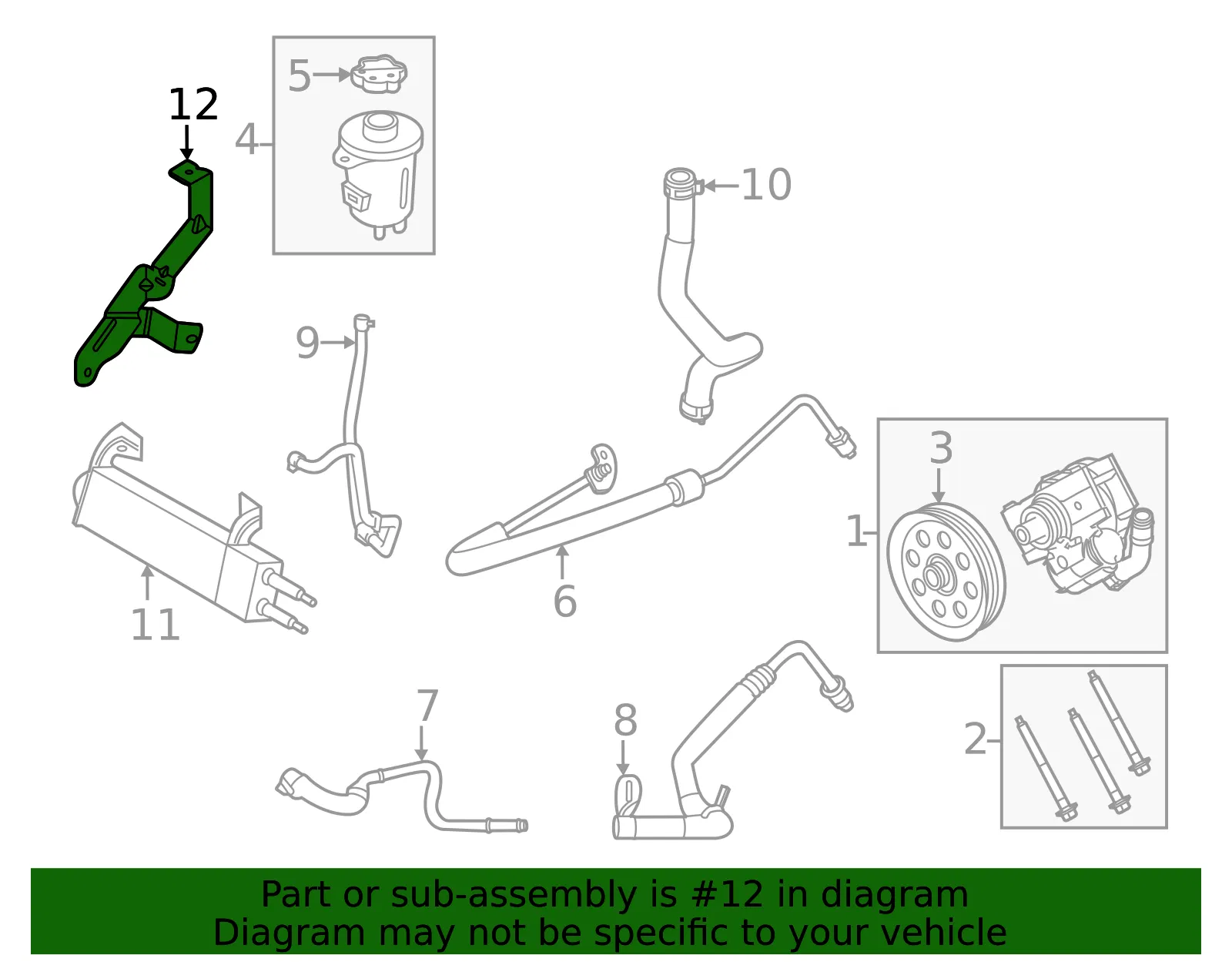 Bracket - Ford (lc3z3c510b) - view 3