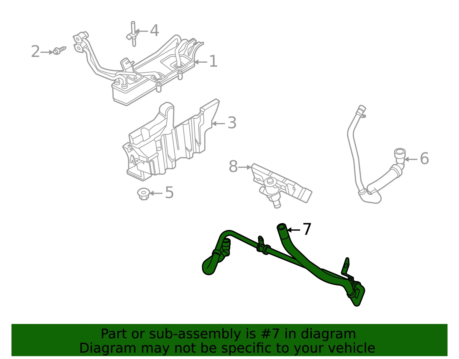Cooler Pipe - Ford (lc3z7a031e) - view 3