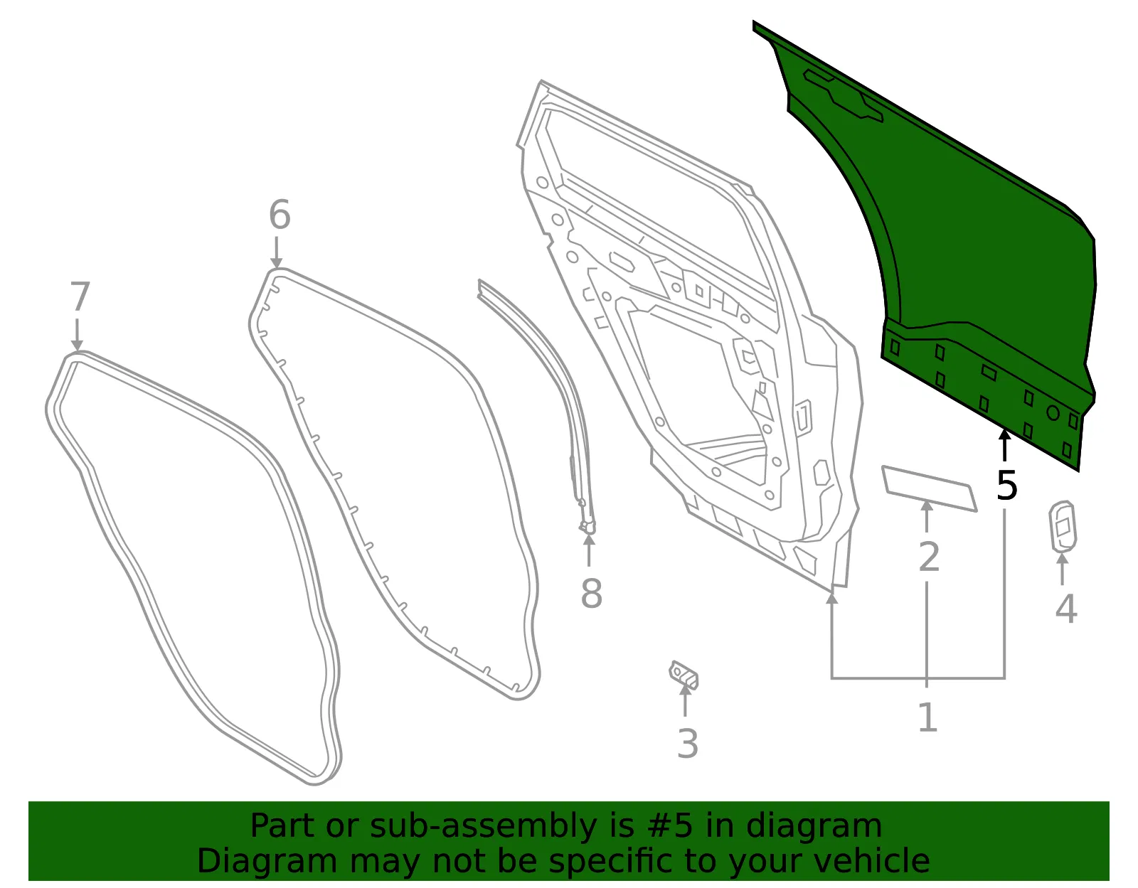 Outer Panel - Ford (m1pz7824701a) - view 3