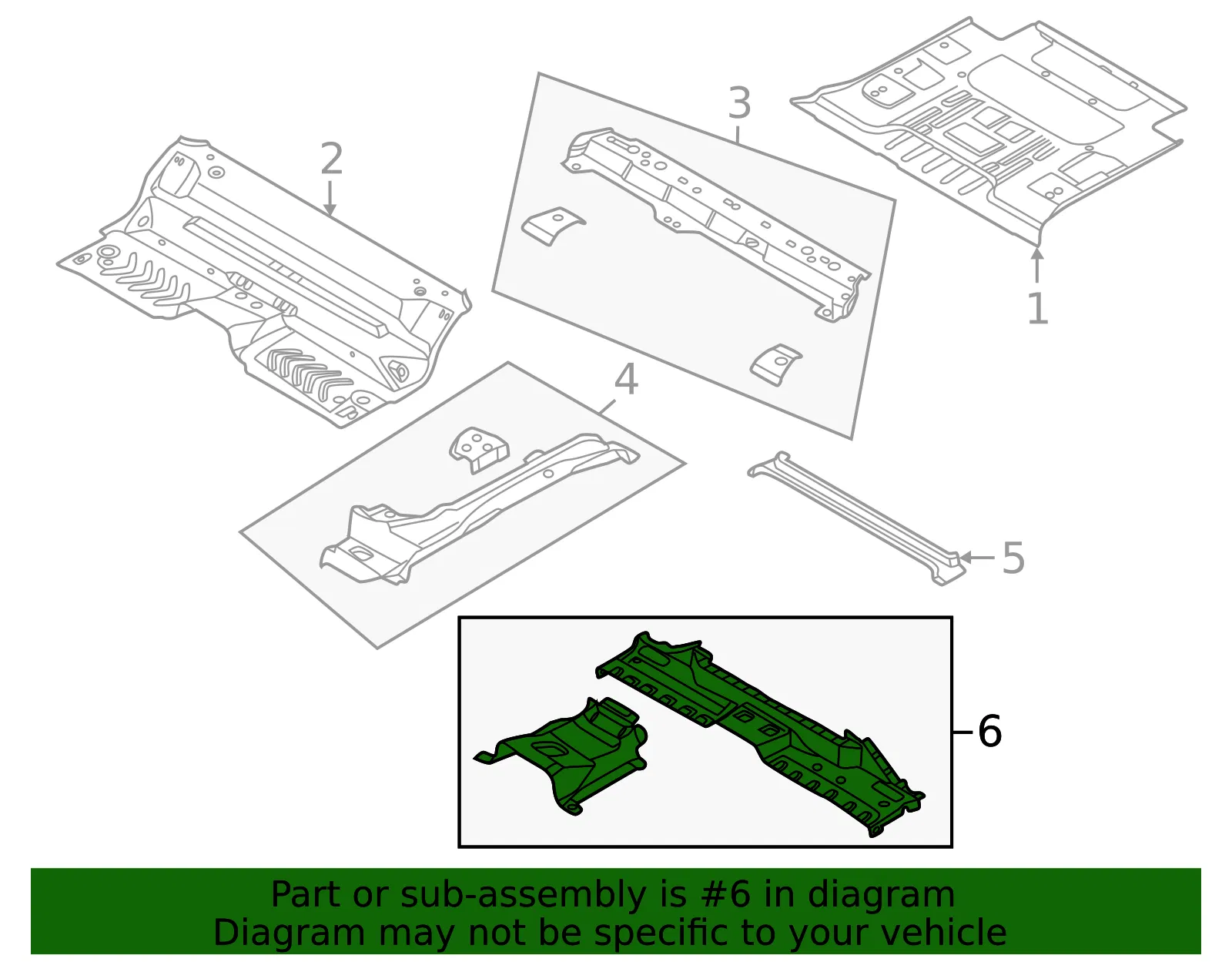 Floor Pan Reinforcement - Ford (mb3z5811160b) - view 2