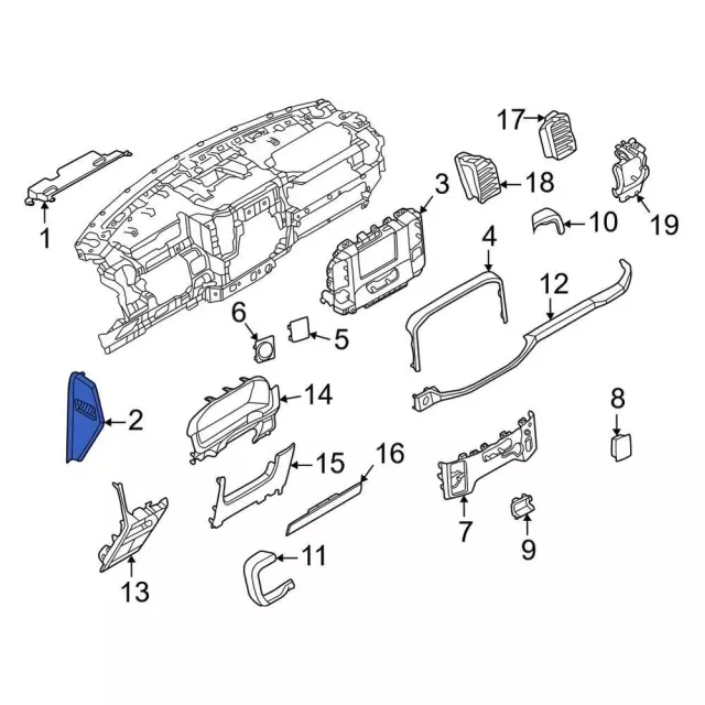 Side Cover - Ford (ml3z1504480ae) - view 2