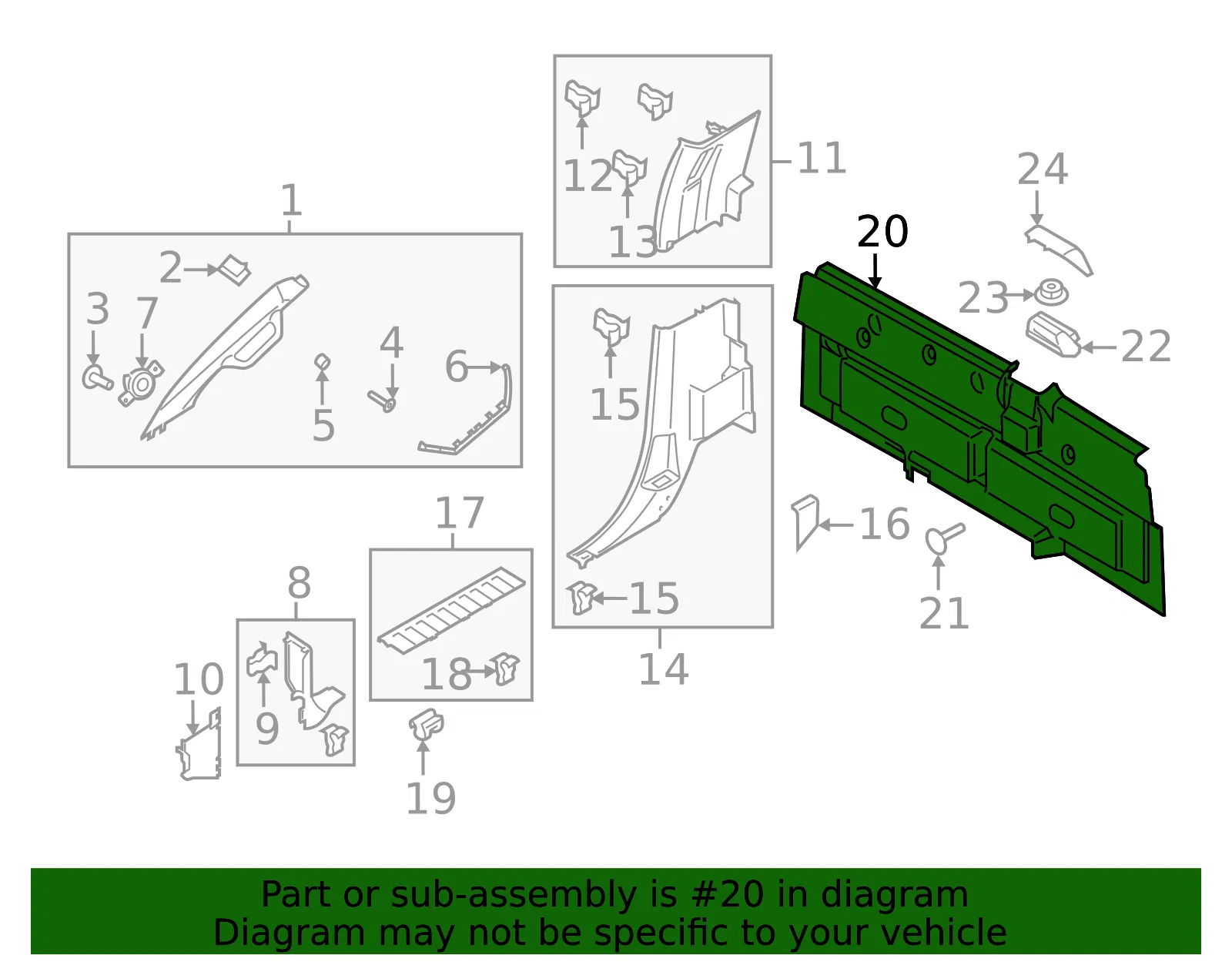 Back Panel - Ford (ml3z1523706aa) - view 4