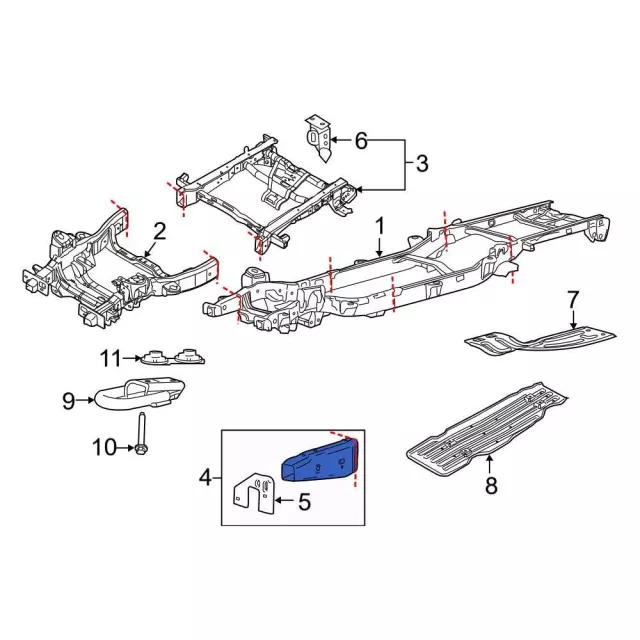 Frame Rail End - Ford (ml3z5d059b) - view 2