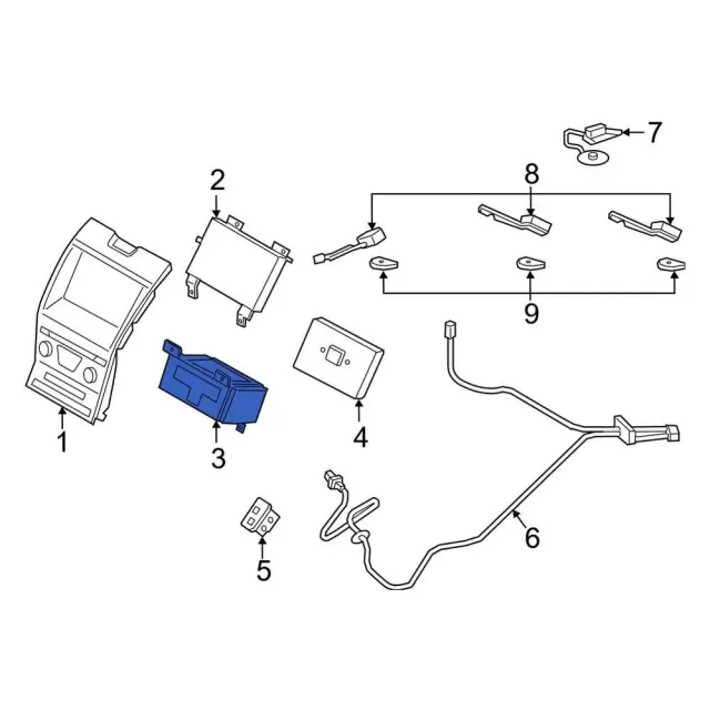 Radio Control Unit - Ford (mt4z18c869c)