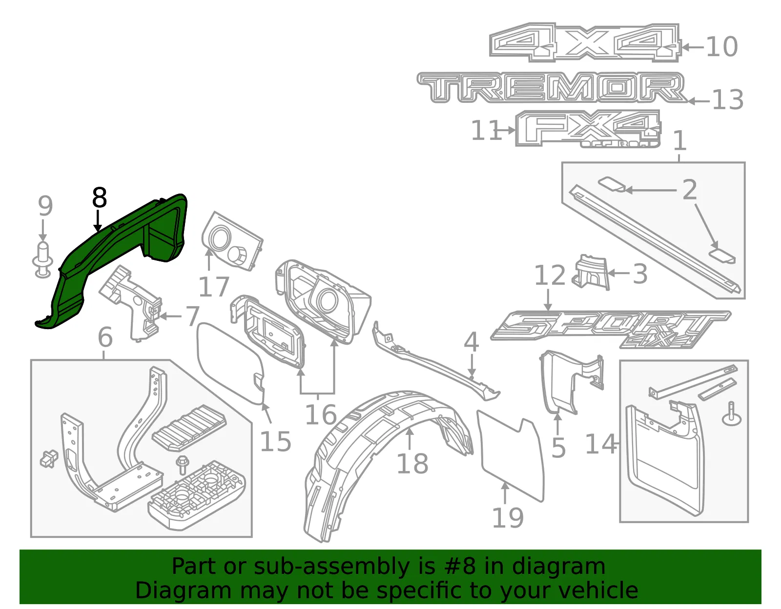 Bezel - Ford (pc3z16c469aa) - view 3