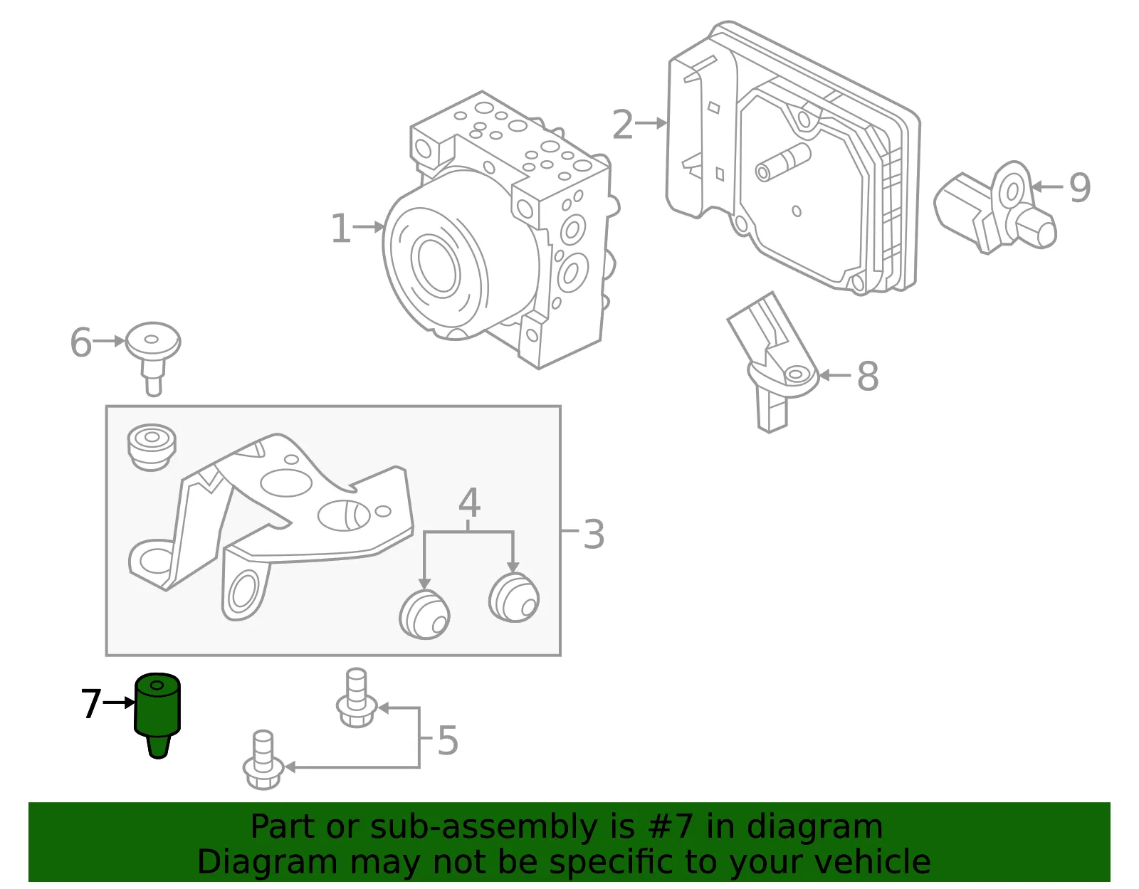 ABS Hydraulic Assembly Nut - Ford (w303933) - view 5
