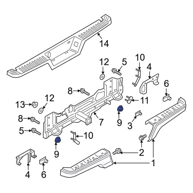 Bracket Retainer Nut - Ford (w520116s900) - view 2