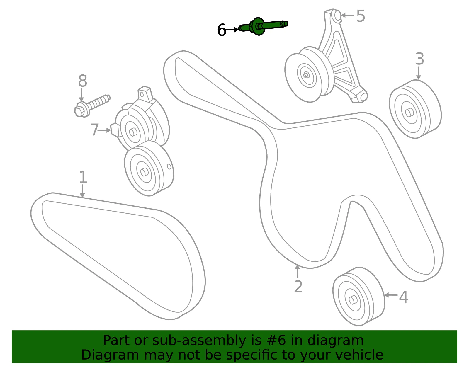 Accessory Drive Belt Idler Pulley Stud - Ford (w721589s442) - view 3